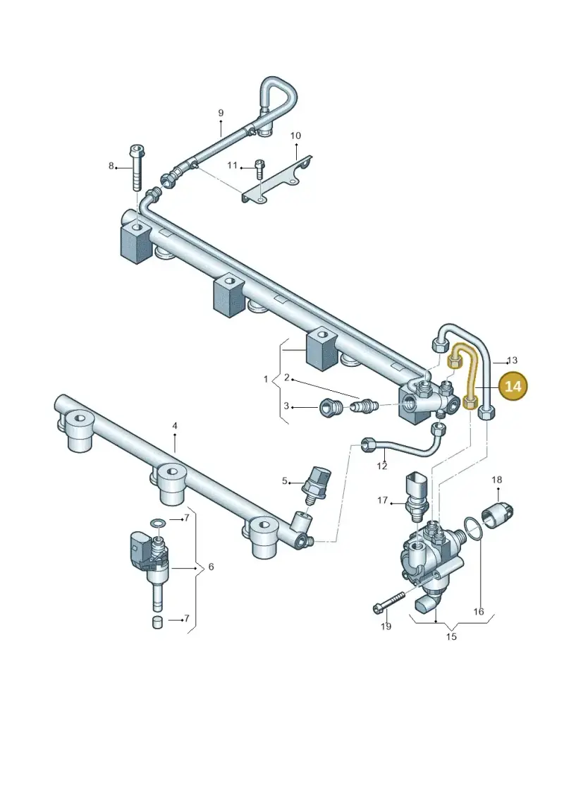 03H133321 — Volkswagen Passat/4Motion (2005-2007) diagram 460133900, position 14