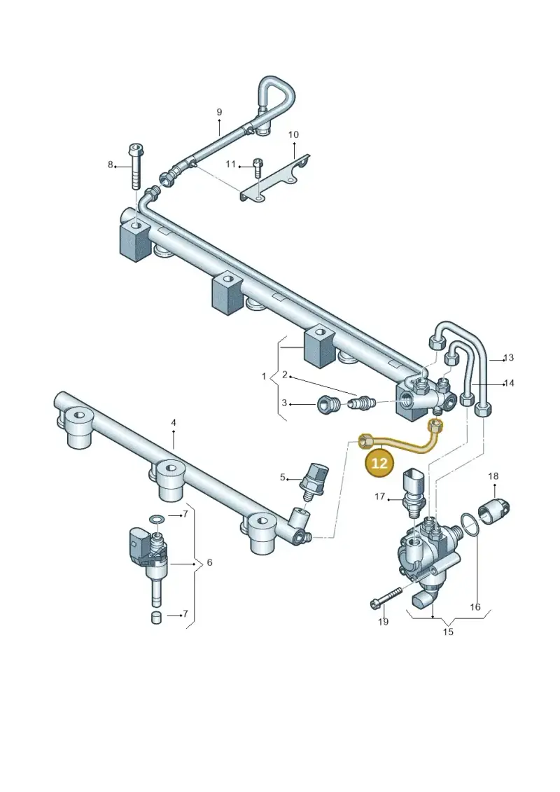 03H133321A — Volkswagen Passat/4Motion (2005-2007) diagram 460133900, position 12