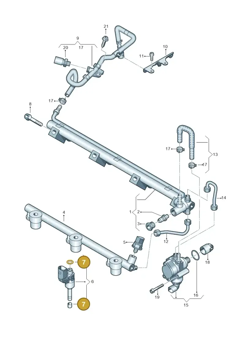 03H198149A — Volkswagen Passat CC (2011-2016) diagram 627133900, position 7
