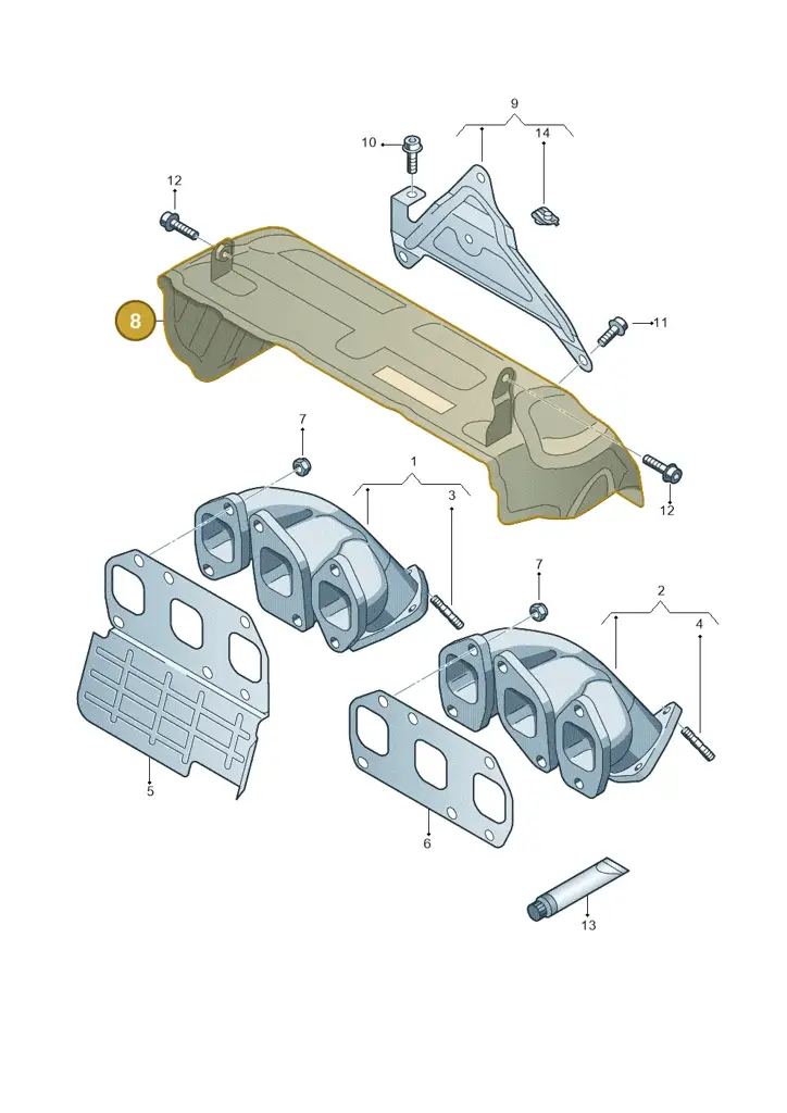 03H253035S — Volkswagen Passat CC (2011-2016) diagram 460253300, position 8
