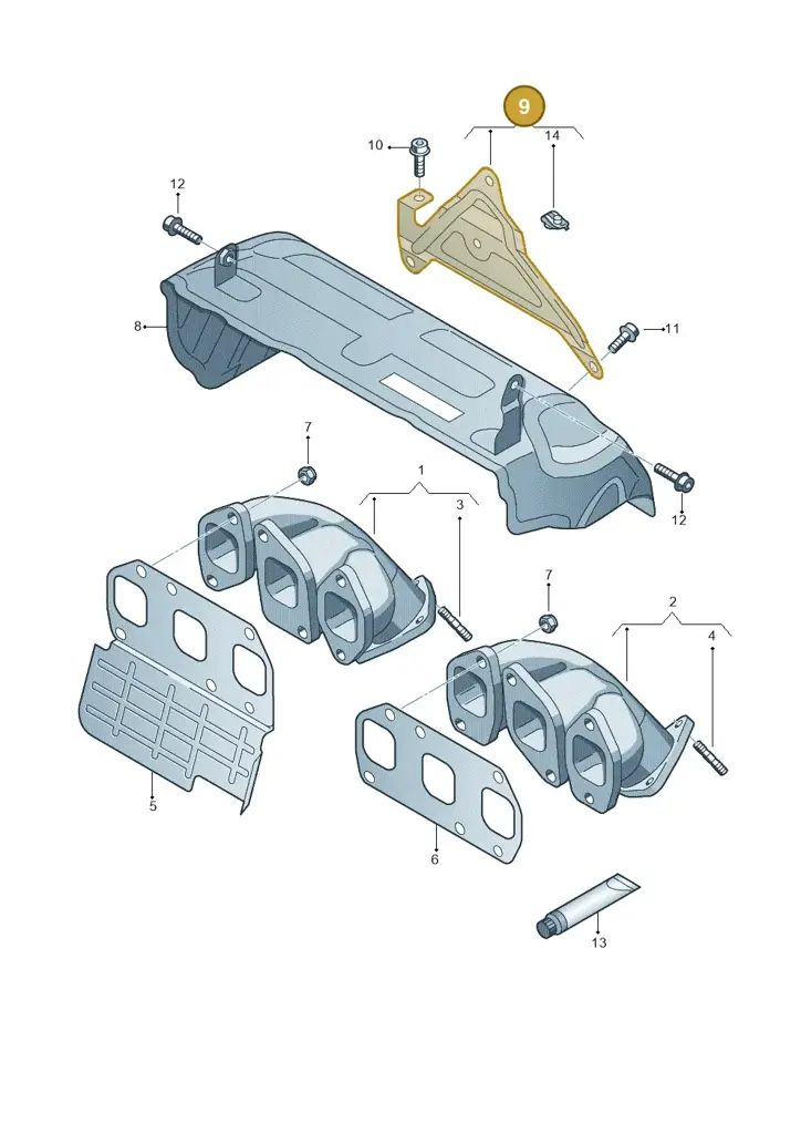 03H253589A — Volkswagen 06A platform diagram 460253300, position 9