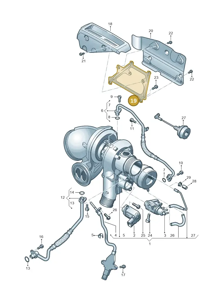 03H253589B — Volkswagen Teramont (2016-2021) diagram 809145000, position 19