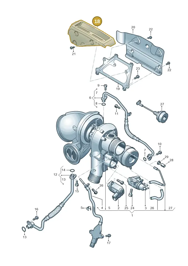 03H253733C — Volkswagen Teramont (2016-2021) diagram 809145000, position 18