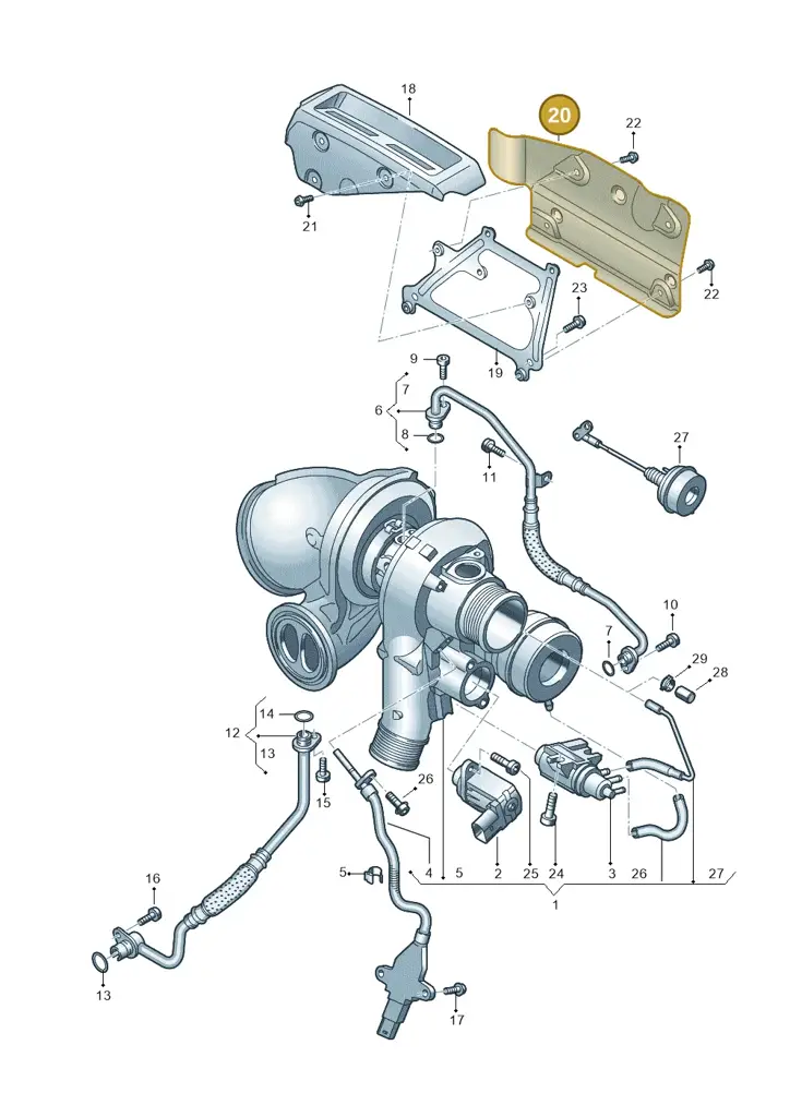 03H253733G — Volkswagen Teramont X (2019-2021) diagram 809145000, position 20