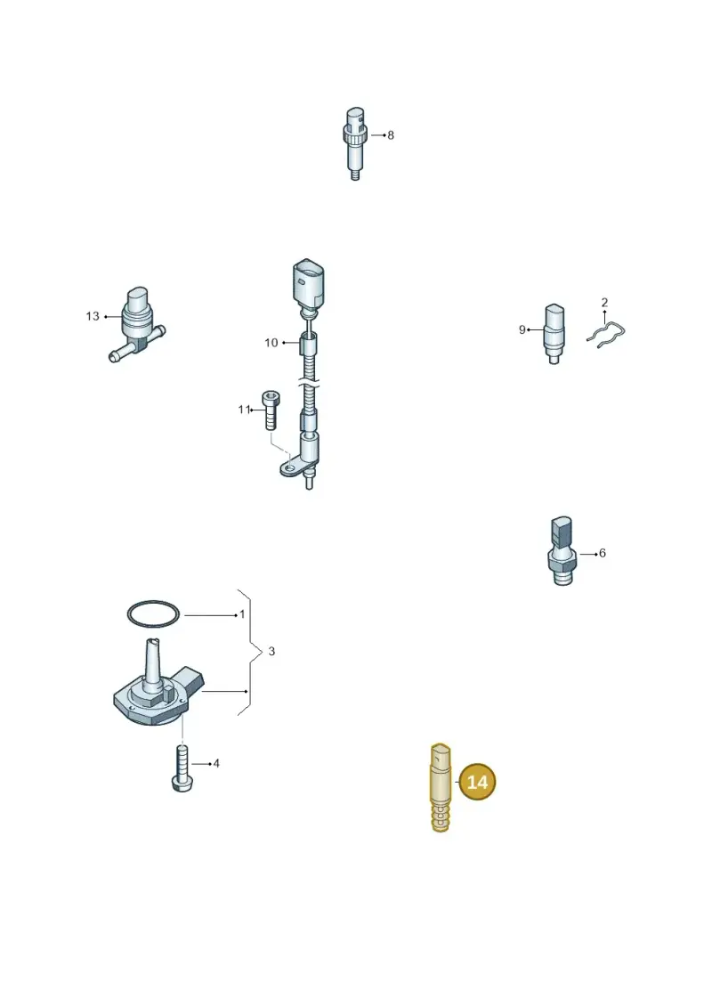 03H906455 — Volkswagen Touareg (2012-2014) diagram 693919600, position 14