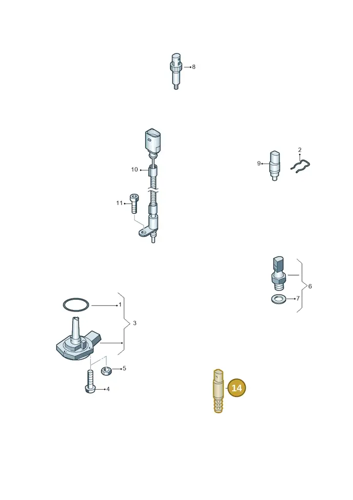 03H906455 — Volkswagen Touareg BlueMotion (2014-2018) diagram 787919600, position 14
