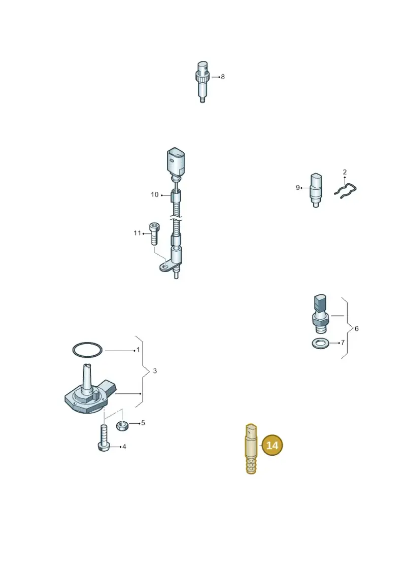 03H906455 — Volkswagen Touareg BlueMotion (2014-2018) diagram 787919600, position 14