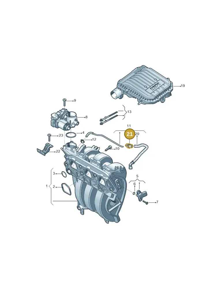03H906517A — Volkswagen T-Cross (2019-) diagram 889133150, position 21