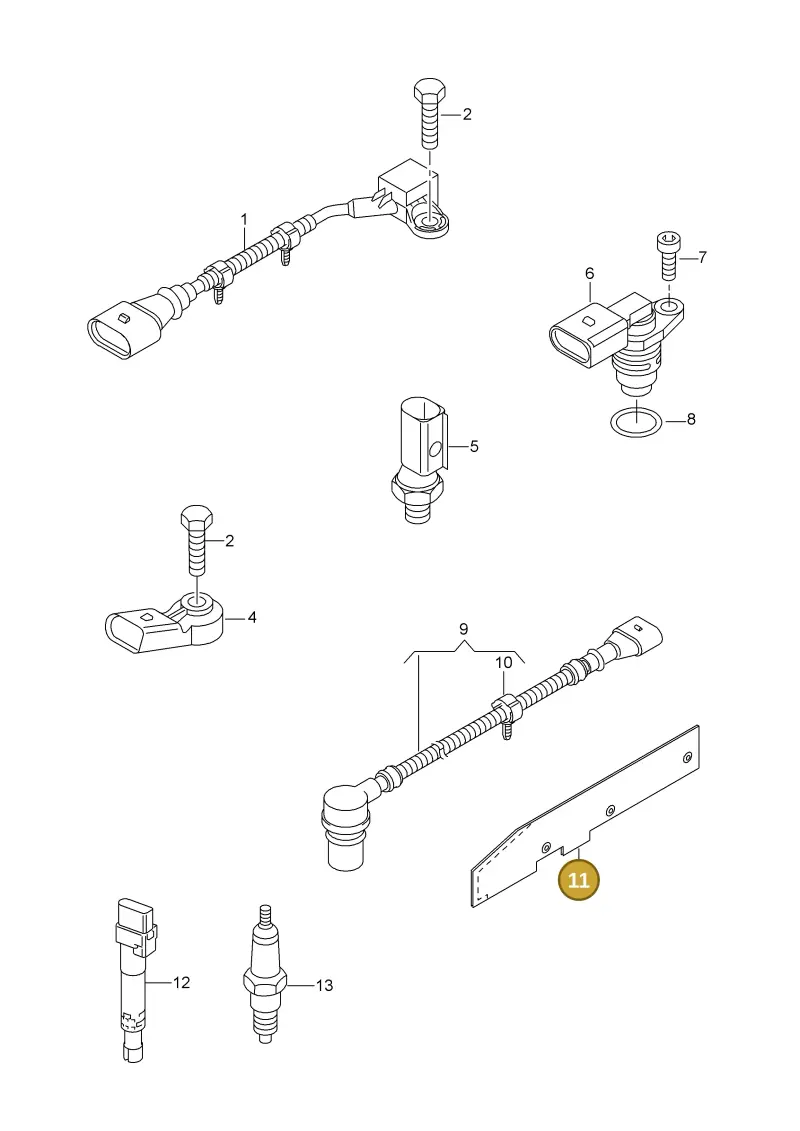 03H971461A — Volkswagen 06A platform diagram 426906050, position 11
