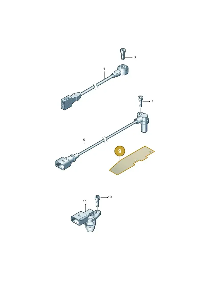 03H971461A — Volkswagen New Passat (2011-2019) diagram 714906000, position 9