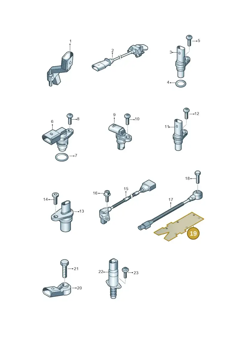 03H971461A — Volkswagen New Passat (2015-2022) diagram 868906300, position 19