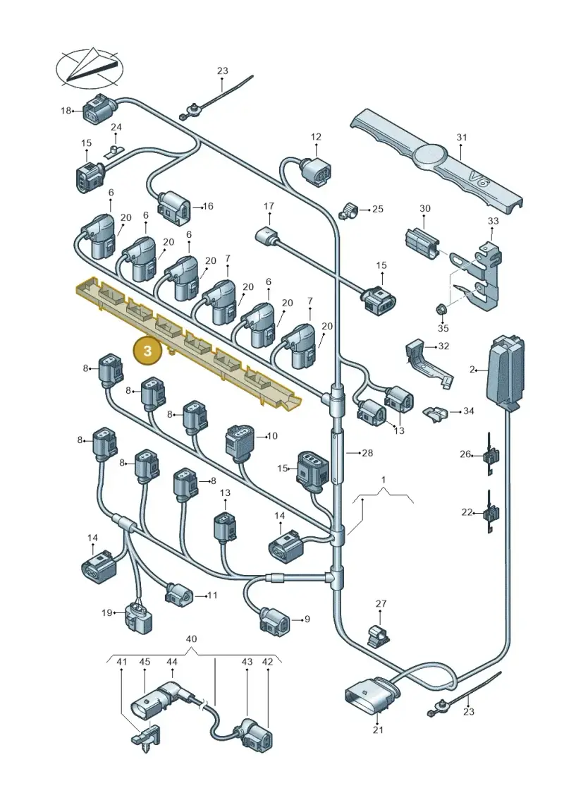 03H971824L — Volkswagen Atlas (2016-2023) diagram 829971100, position 3