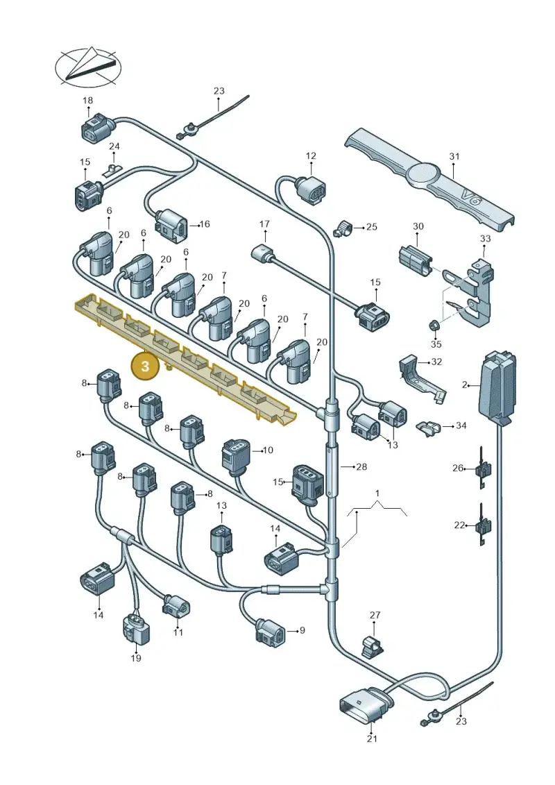 03H971824L — Volkswagen Atlas Cross Sport (2019-2023) diagram 868971100, position 3