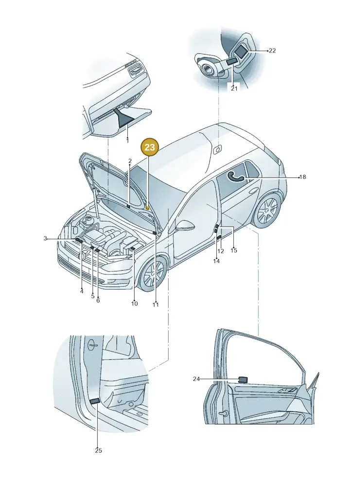 03L010005D — Volkswagen Golf 1.4 BlueMotion (2014-2017) diagram 496010000, position 23