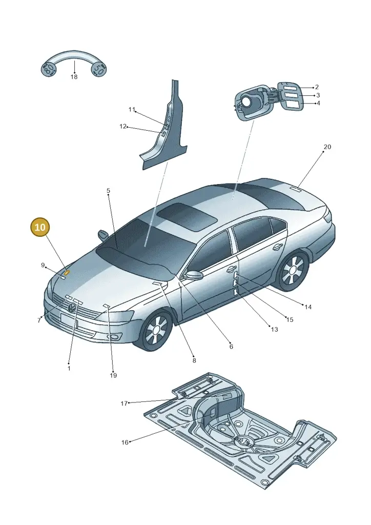 03L010786K — Volkswagen Jetta (2010-2014) diagram 692010000, position 10