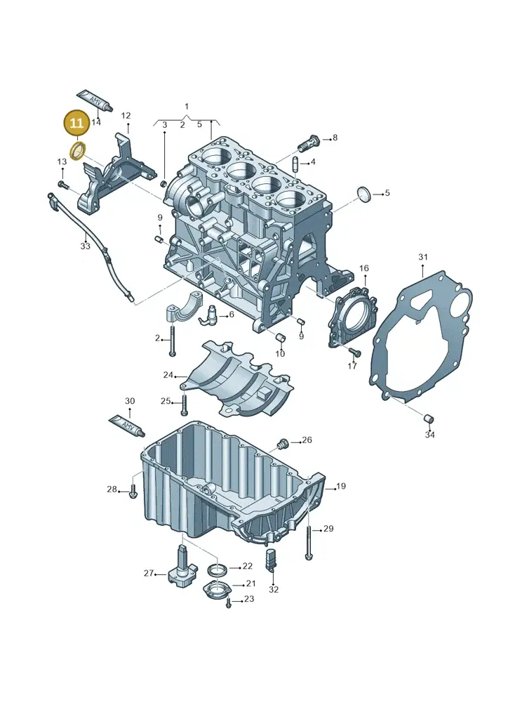 03L103085B — Volkswagen Amarok twin cab (2022-) diagram 683103200, position 11