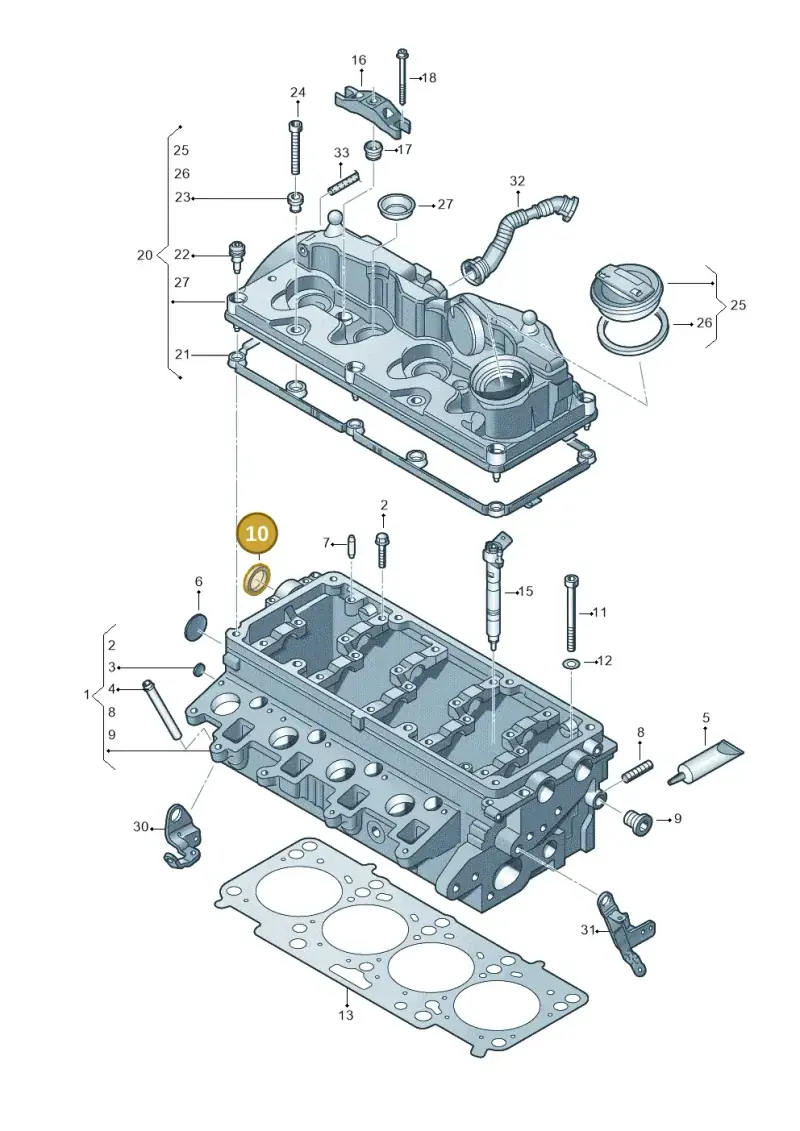 03L103085C — Volkswagen Amarok twin cab (2022-) diagram 749103500, position 10