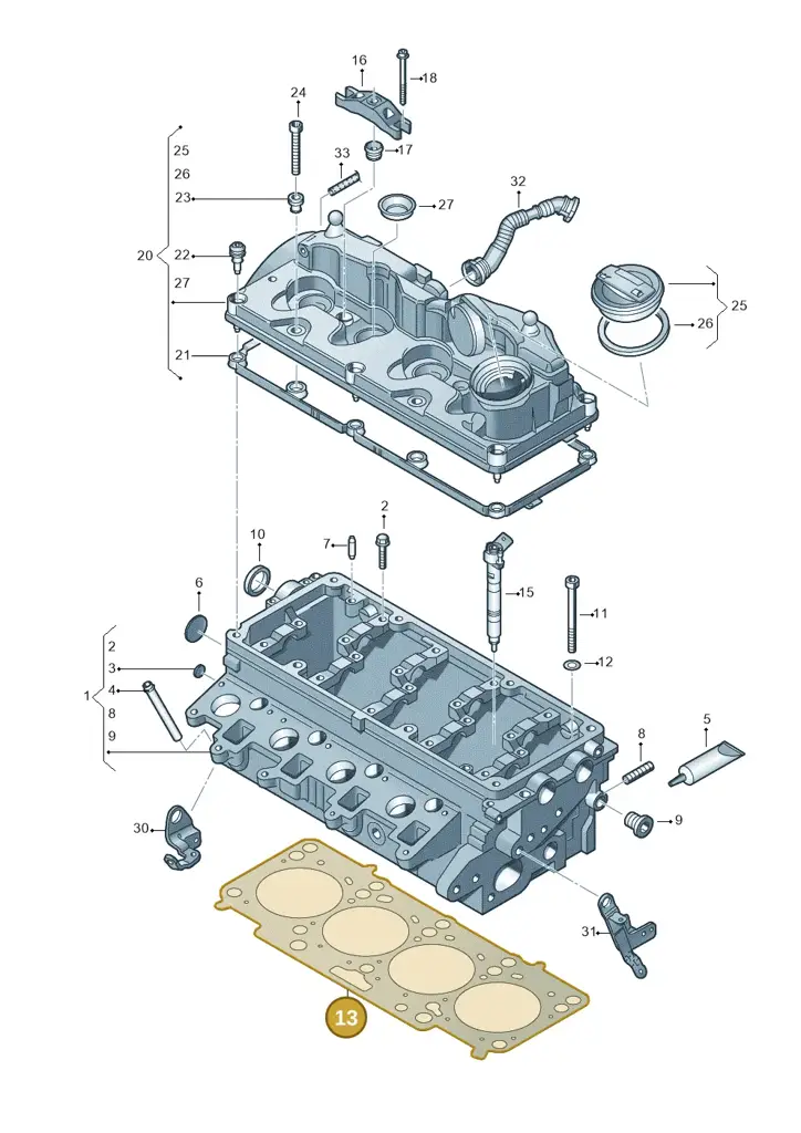 03L103383BJ — Volkswagen Amarok twin cab (2022-) diagram 749103500, position 13