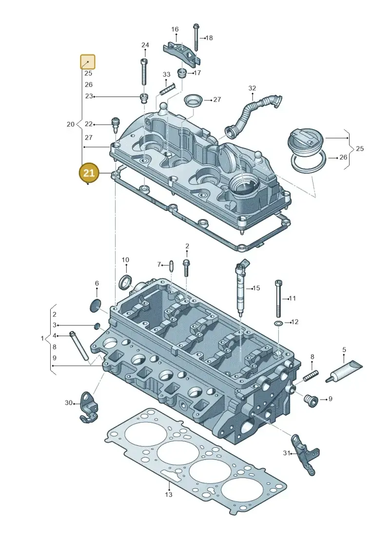 03L103483C — Volkswagen Amarok twin cab (2022-) diagram 749103500, position 21