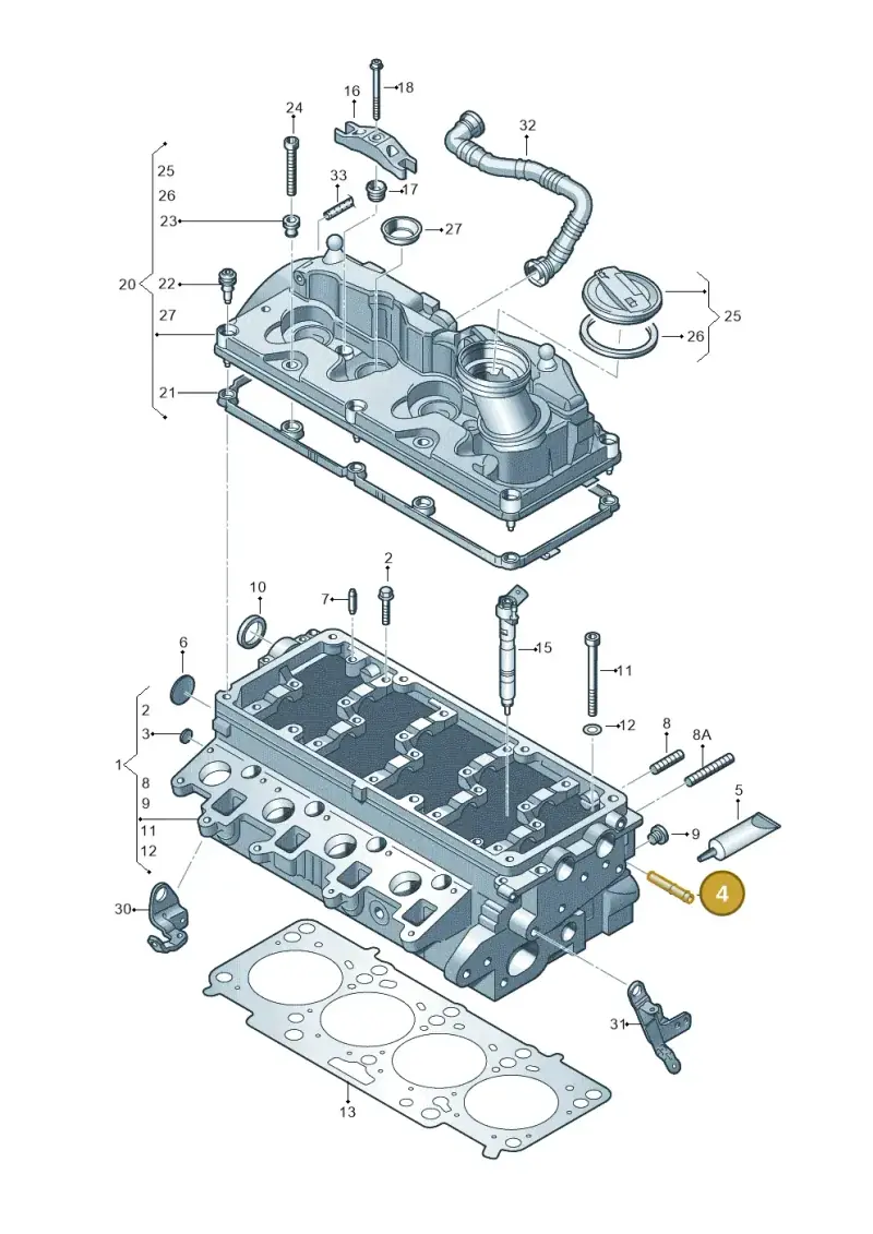 03L103499B — Volkswagen Caravelle (2015-2019) diagram 679103600, position 4