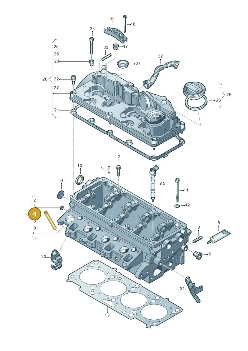 03L103499B — Volkswagen Amarok twin cab (2022-) diagram 749103500, position 4