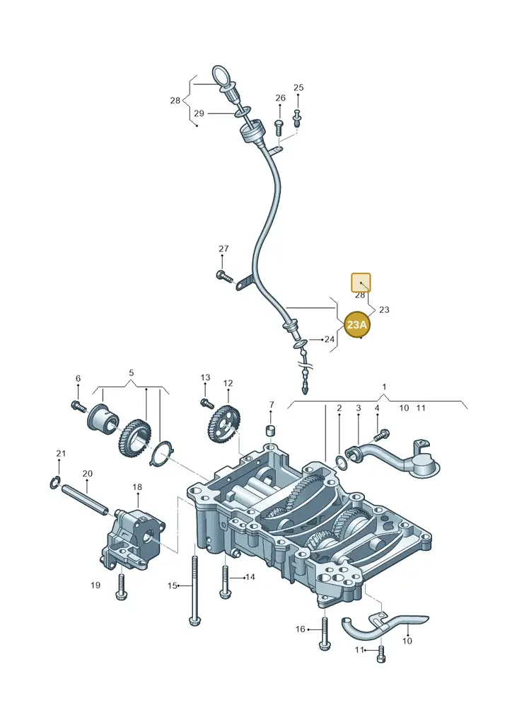 03L103634Q — Volkswagen New Passat (2011-2015) diagram 679115400, position 23A
