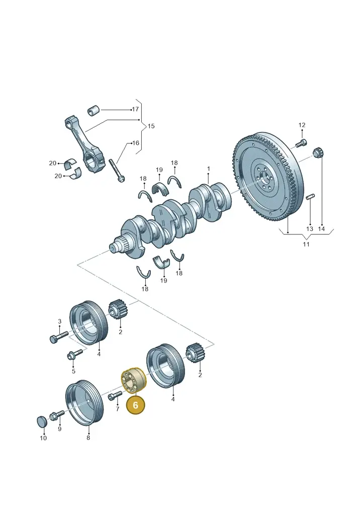 03L105215 — Volkswagen Crafter 35 panel (2011-2016) diagram 722105100, position 6