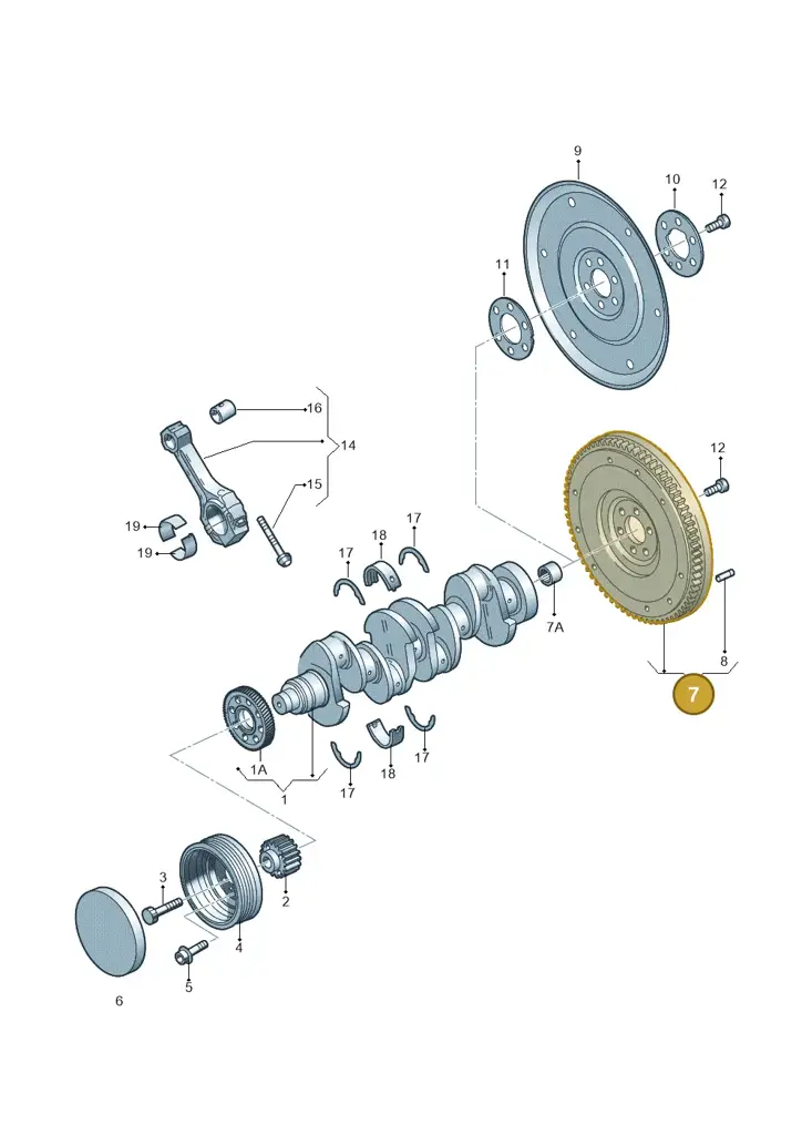 03L105266CG — Volkswagen Tiguan 4Motion (2011-2018) diagram 634105300, position 7