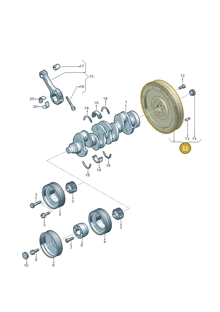 03L105266EC — Volkswagen Crafter 35 panel (2011-2016) diagram 722105100, position 11