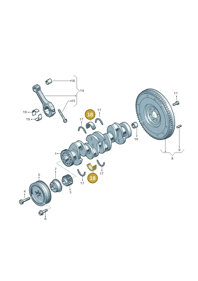 03L105591 — Volkswagen Tiguan 2.0 4Motion (2016-2024) diagram 746105650, position 18
