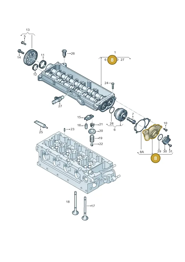 03L109096 — Volkswagen Caddy kombi (2015-2020) diagram 780109250, position 8