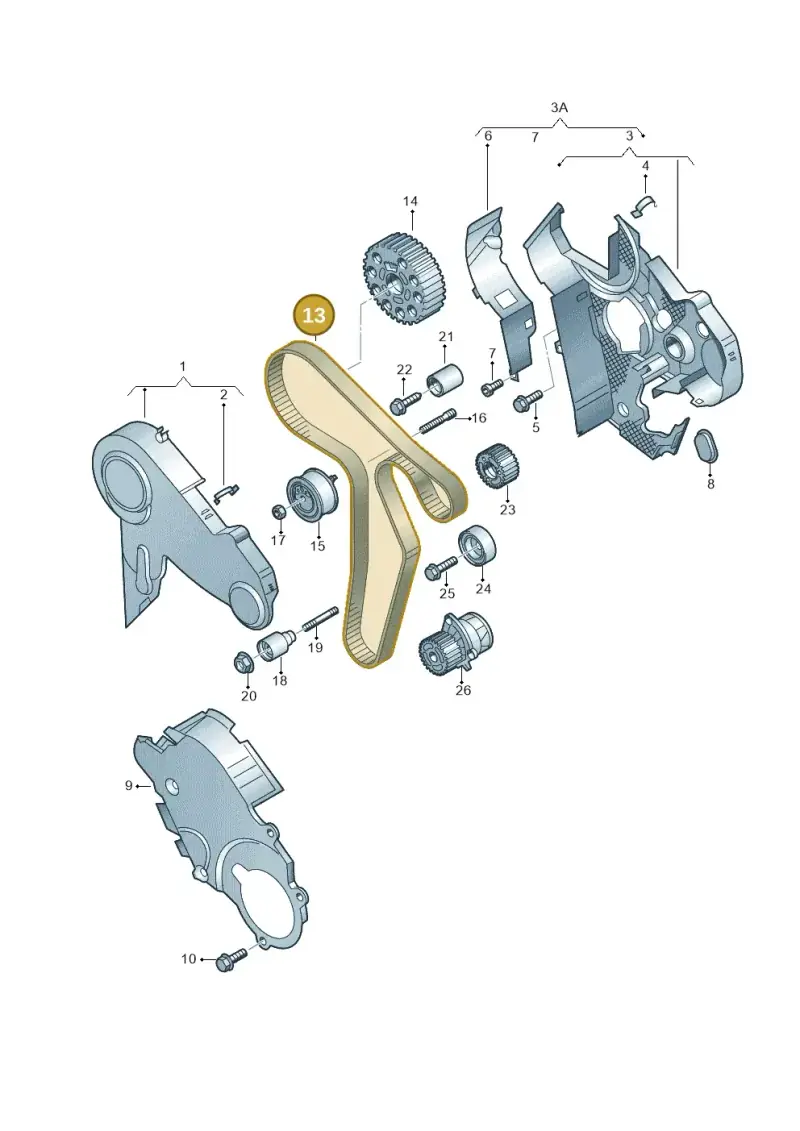03L109119E — Volkswagen Caddy kombi (2015-2020) diagram 649109800, position 13