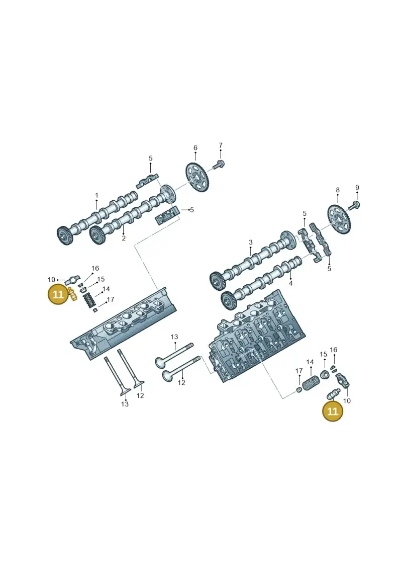 03L109521 — Volkswagen Touareg BlueMotion (2014-2018) diagram 693109450, position 11