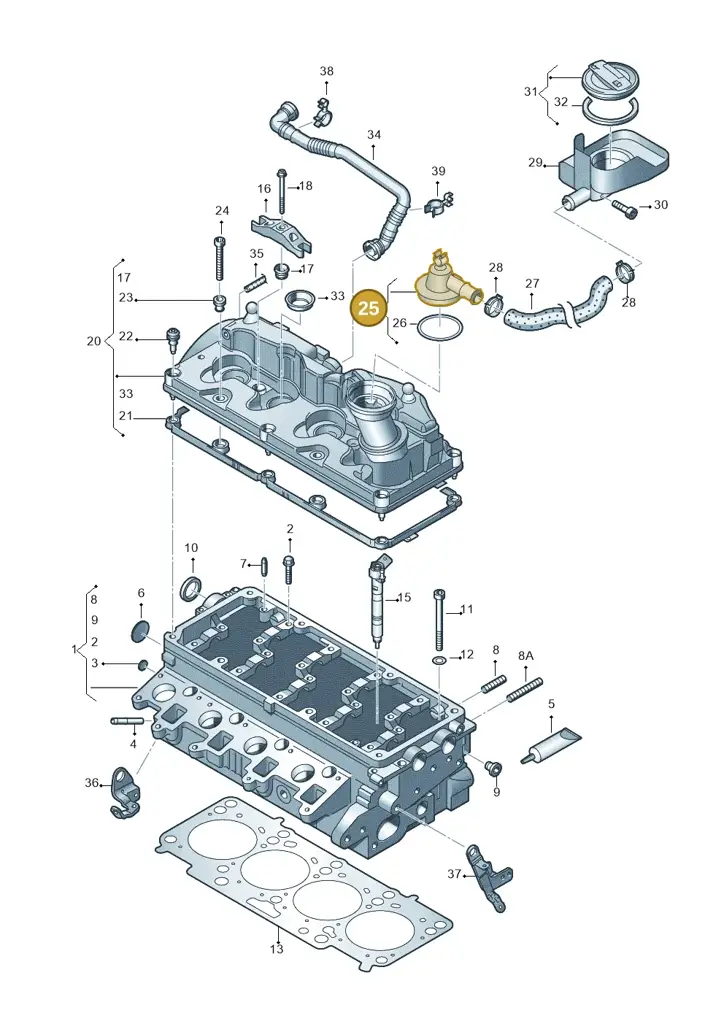 03L115311 — Volkswagen Crafter 35 panel (2011-2016) diagram 722103600, position 25