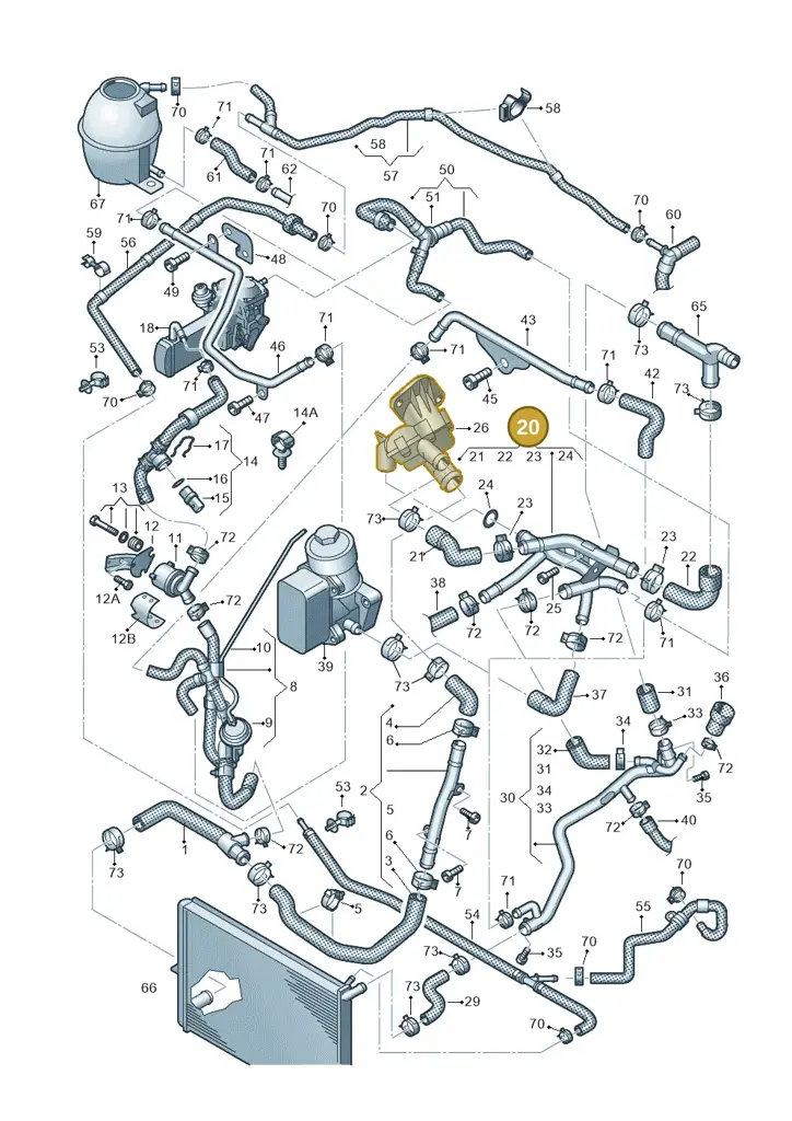 03L121049G — Volkswagen Amarok twin cab (2022-) diagram 683121470, position 20