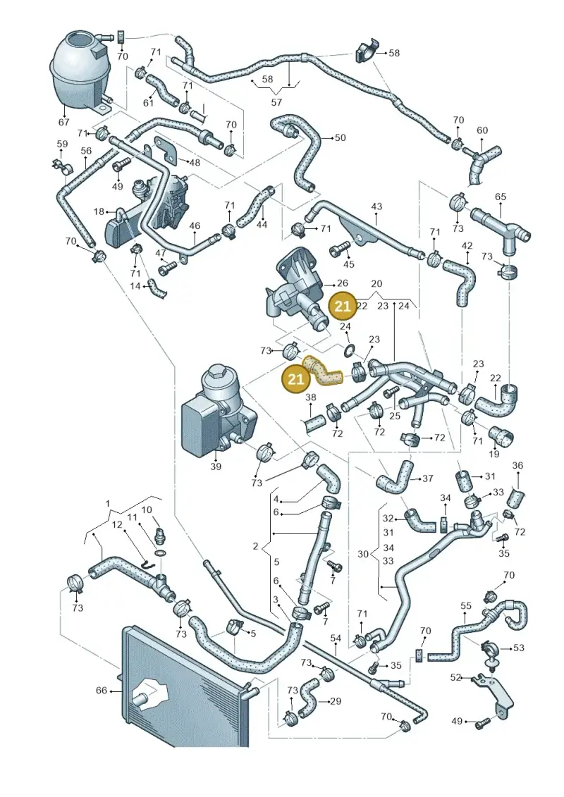 03L121063G — Volkswagen Amarok twin cab (2022-) diagram 683121540, position 21