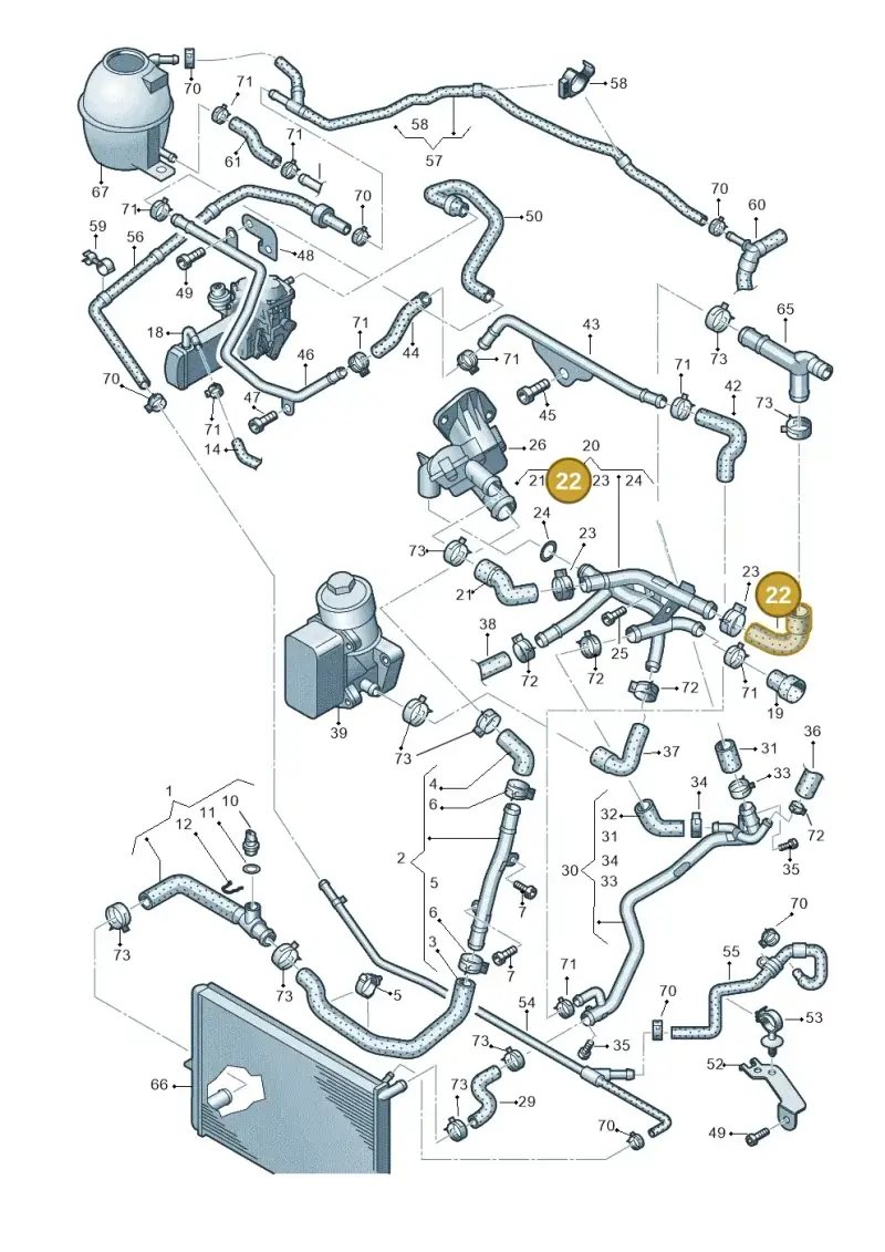 03L121063H — Volkswagen Amarok twin cab (2022-) diagram 683121540, position 22