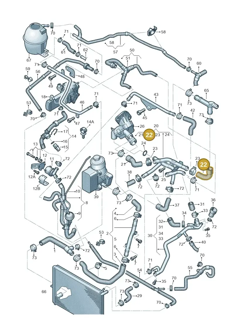 03L121063H — Volkswagen Amarok twin cab (2022-) diagram 683121470, position 22