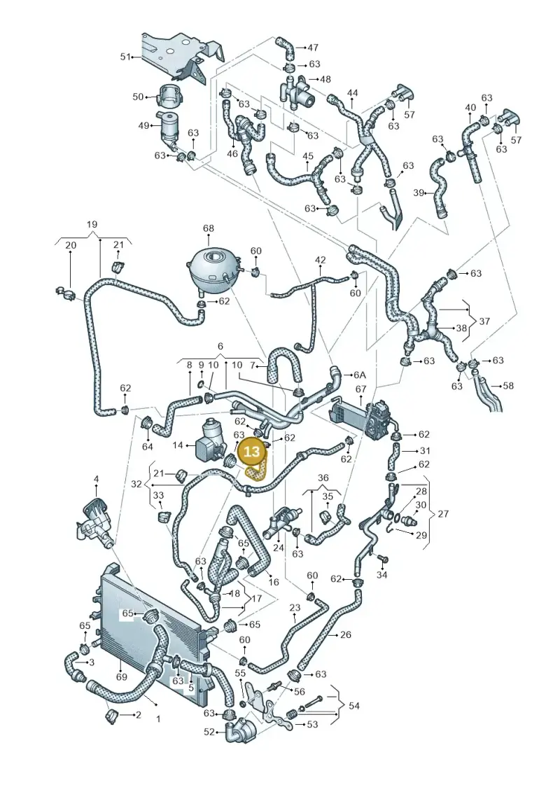 03L121096D — Volkswagen Transp. caravelle (2009-2011) diagram 679121430, position 13