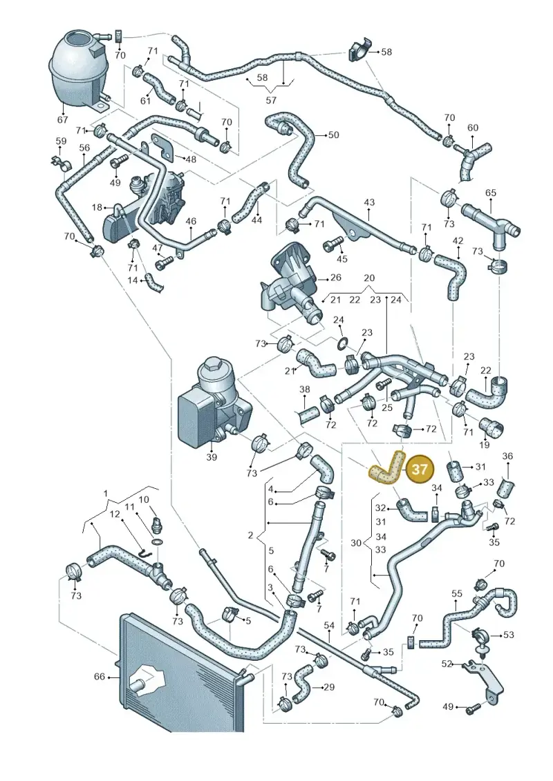 03L121096D — Volkswagen Amarok twin cab (2022-) diagram 683121540, position 37