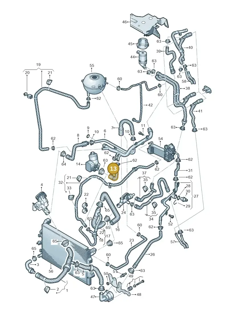 03L121096D — Volkswagen Caravelle (2015-2019) diagram 861121400, position 13