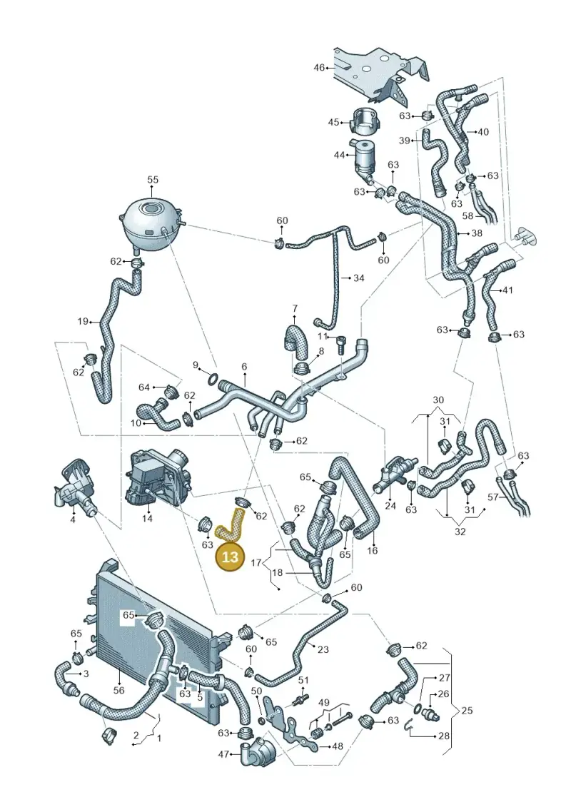 03L121096D — Volkswagen Caravelle (2015-2019) diagram 861121410, position 13