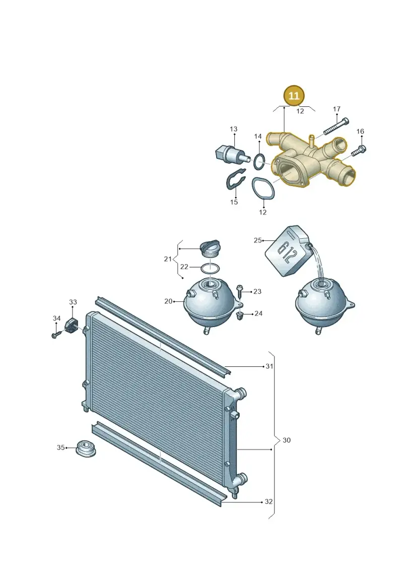 03L121132AA — Volkswagen Jetta (2014-2017) diagram 649121860, position 11