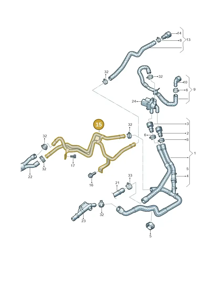 03L121151K — Volkswagen Sharan Blue Motion (2010-2015) diagram 689121560, position 15