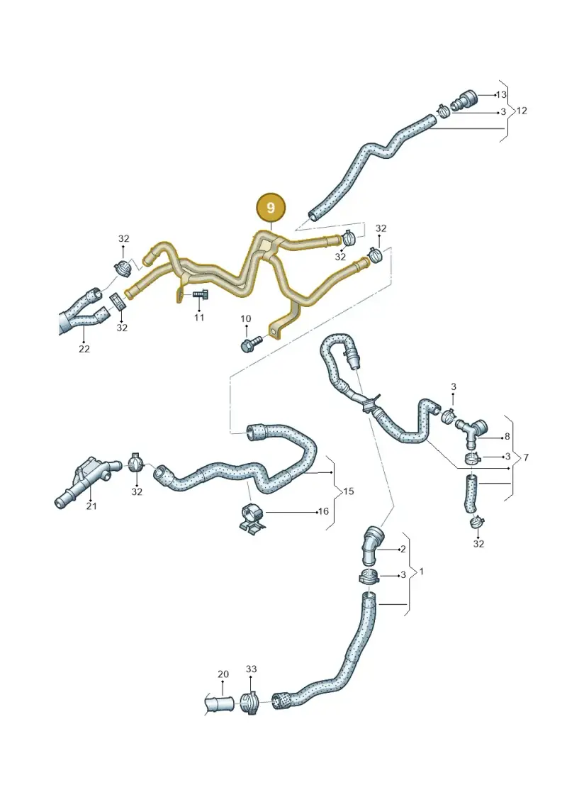 03L121151K — Volkswagen Sharan Blue Motion (2010-2015) diagram 689121570, position 9