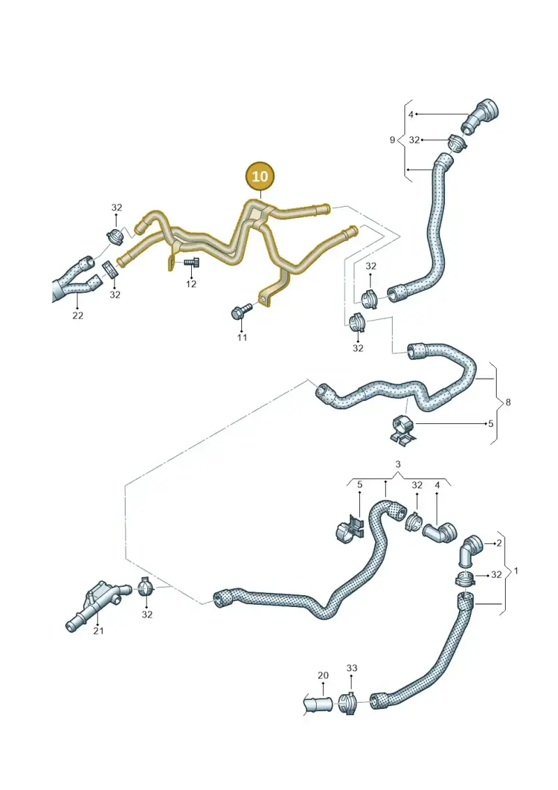 03L121151K — Volkswagen Sharan Blue Motion (2010-2015) diagram 689121550, position 10