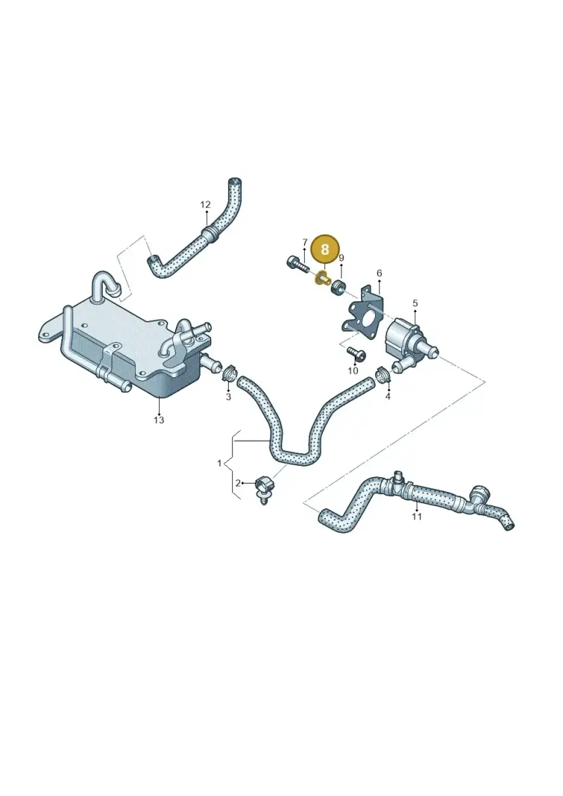 03L121199 — Volkswagen Touareg (2017-2023) diagram 439121225, position 8