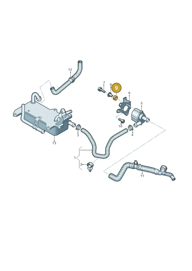 03L121275 — Volkswagen Touareg (2017-2023) diagram 439121225, position 9