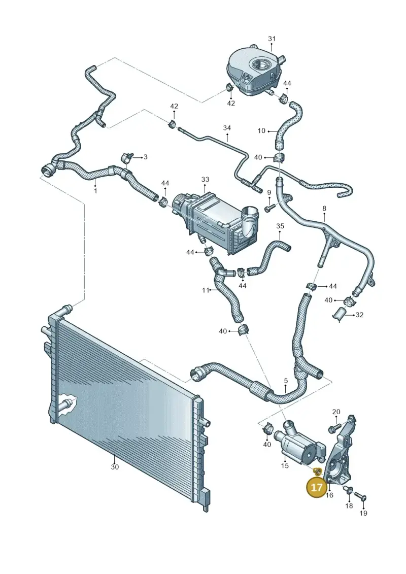 03L121275 — Volkswagen Golf 2.0 BlueMotion (2019-2024) diagram 803121162, position 17