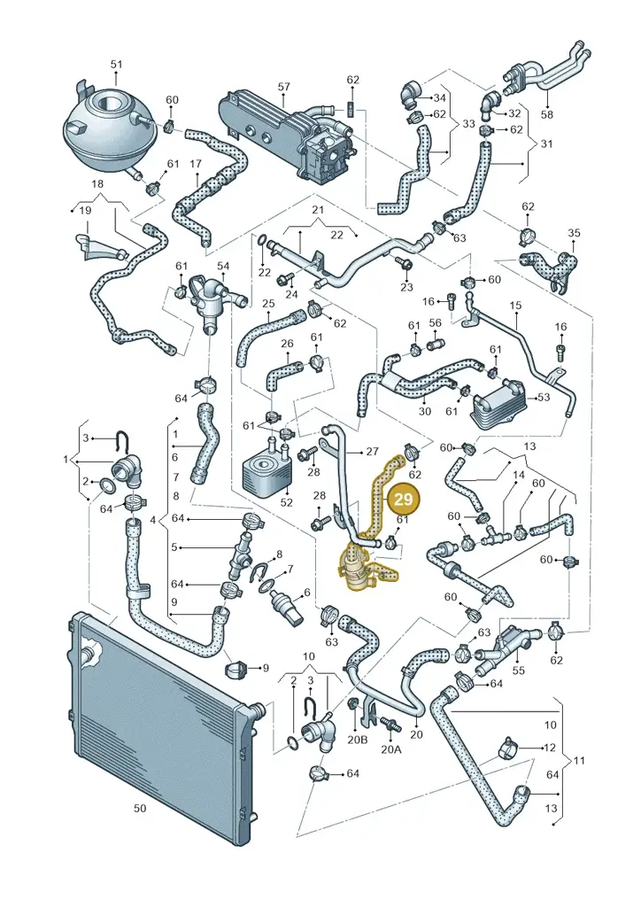 03L122062 — Volkswagen New beetle (2011-2016) diagram 646121340, position 29